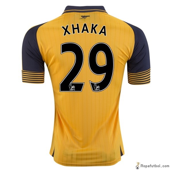 Camiseta Arsenal Replica Segunda Ropa Xhaka 2016/17 Amarillo